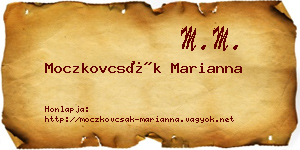 Moczkovcsák Marianna névjegykártya